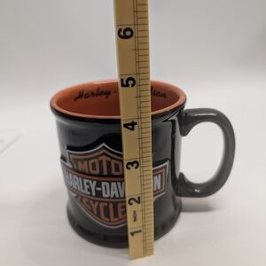 Harley-Davidson Black Mug with Orange Interior and Logo